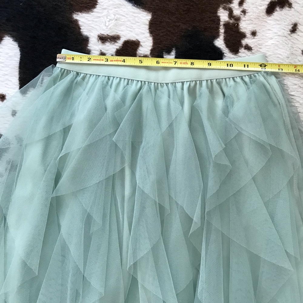 Sky Blue Ruffle Midi Tiered Bohemian Festival Skirt - Women's M - Picture 7 of 7